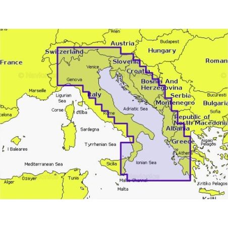 Mapa wektorowa Navionics+ NAEU014R - Italy, Adriatic Sea