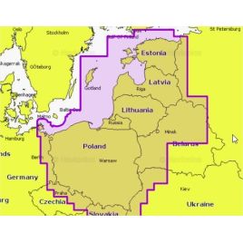 Mapa wektorowa Navionics+ NAEU081R - Baltic Sea, East Coast