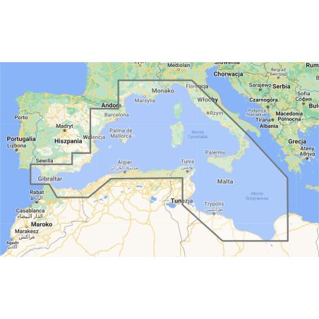 Western Mediterranean - mapa TZ MAPS