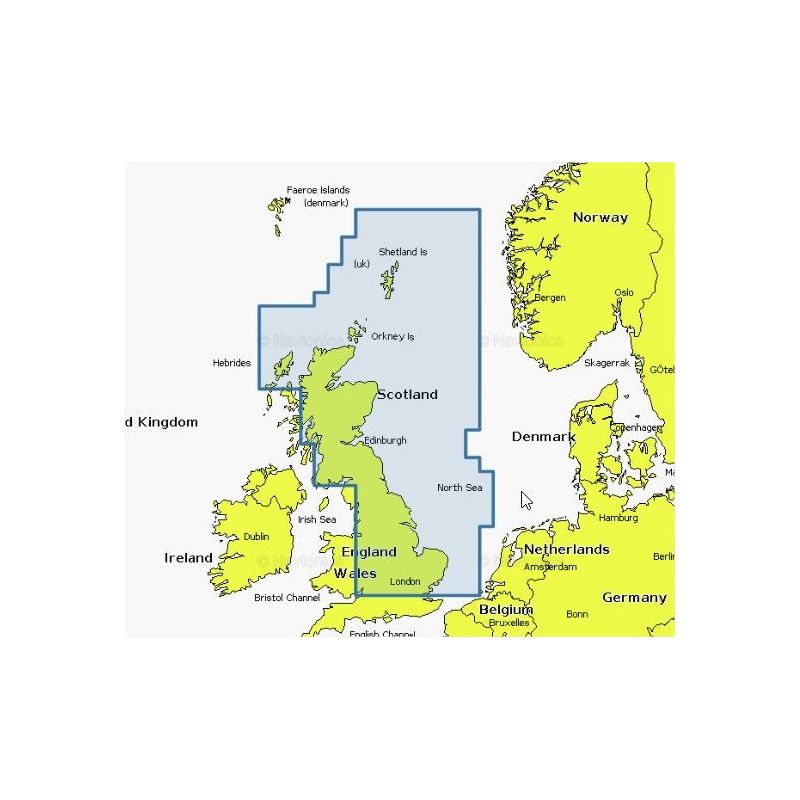 Mapa wektorowa Navionics+ NAEU003R - Great Britain, Northeast Coast