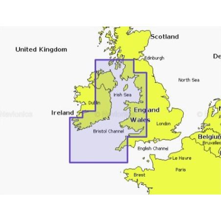 Mapa wektorowa Navionics+ NAEU004R - Irish Sea