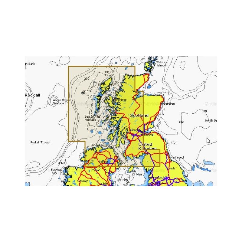 Mapa wektorowa Navionics+ NAEU006R - Scotland, West Coast