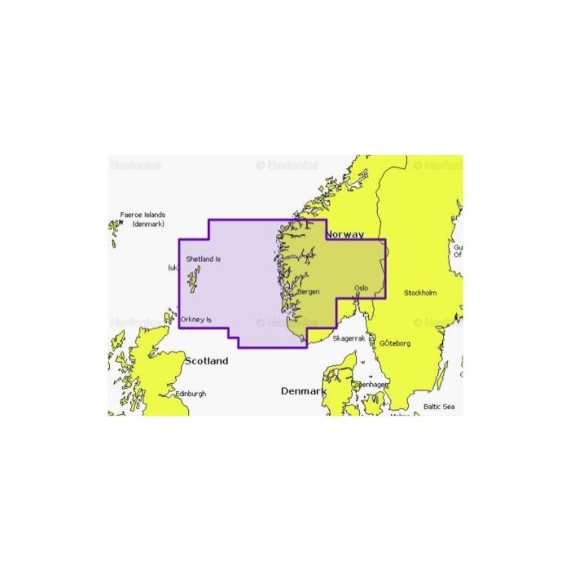 Mapa wektorowa Navionics+ NAEU051R - Norway, Lista to Sognefjord