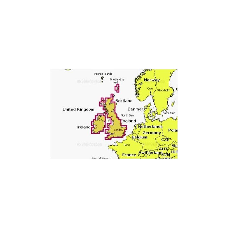 Mapa wektorowa Navionics+ NAEU072R - U.K. & Ireland Lakes & Rivers
