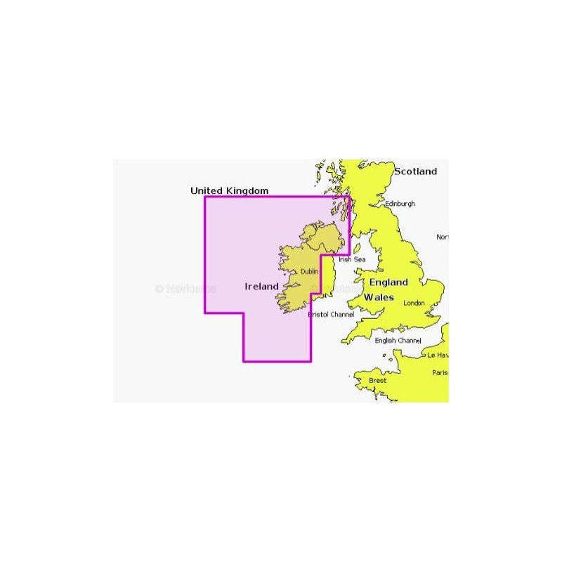 Mapa wektorowa Navionics+ NAEU075R - Ireland, West Coast