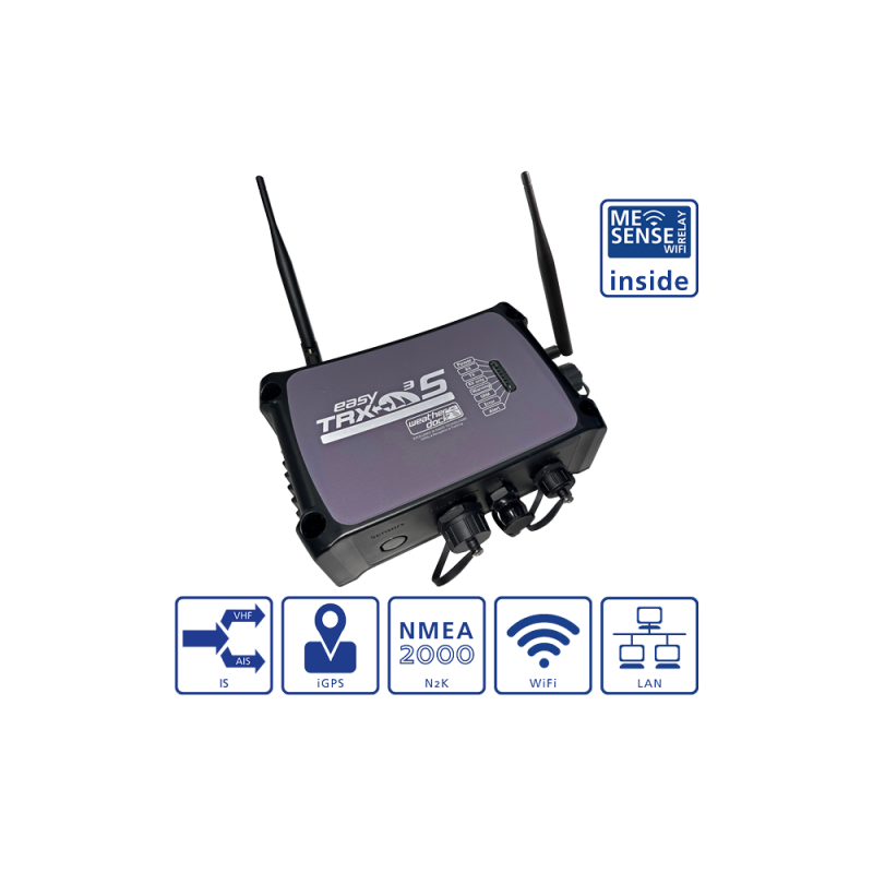 Transponder AIS easyTRX3-IS-IGPS-N2K- WiFi- LAN z wbudowanym systemem monitorowania MI SENSE (SOTDMA)