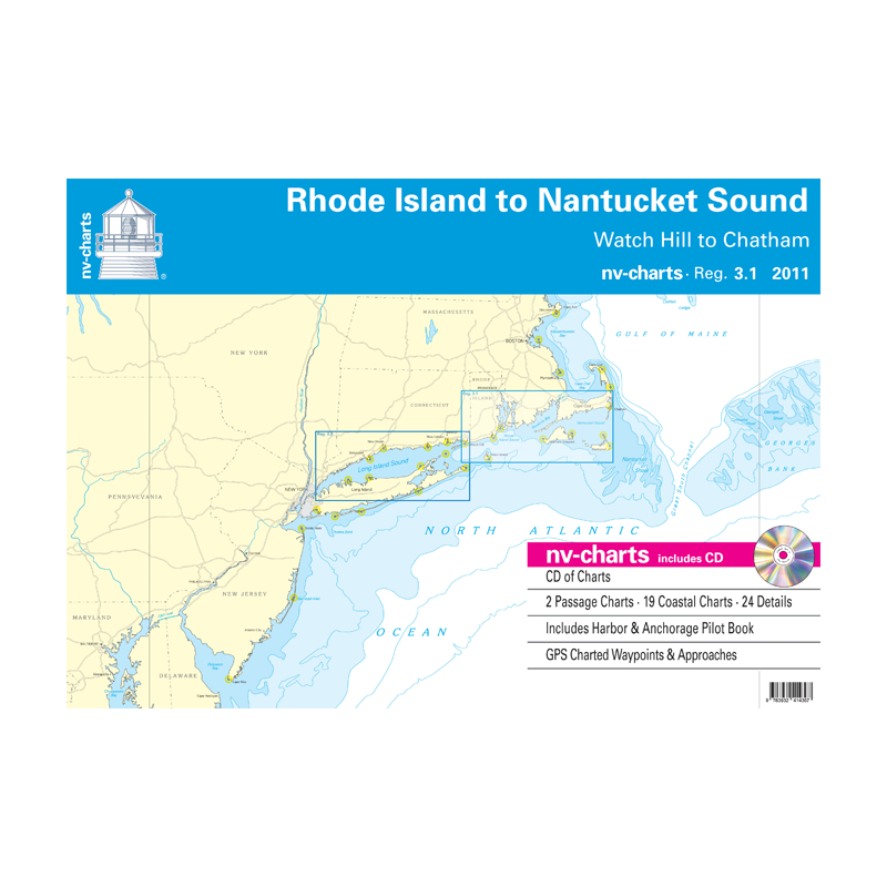 nv-charts Region 3.1, Rhode Island to Nantucket Sound* America - US East Coast,  Paper+ download nv-charts Region 3.1, Rhode Island to Nantucket Sound* America - US East Coast, Paper+CD, 2011