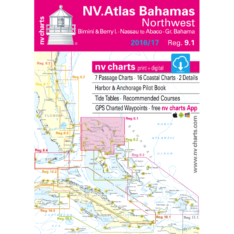 nv-charts Region 9.1, North West Bahamas* America - Bahamas, Caribbean, Paper+ download nv-charts Region 9.1, North West Bahamas* America - Bahamas, Caribbean, Paper+CD, 2011