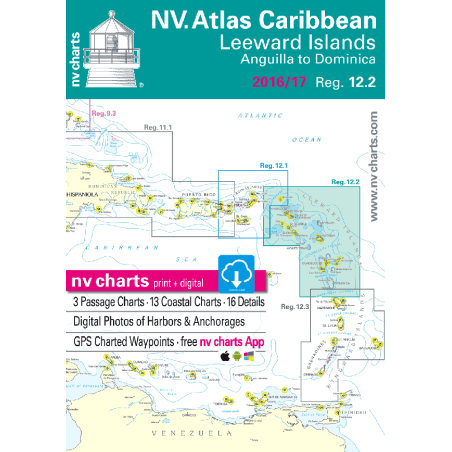 nv-charts Region 12.2, Leeward Islands* America - Bahamas, Caribbean, Paper+CD, 2011