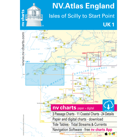 UK 1 - NV. Atlas England - Scilly Isles to Star Point